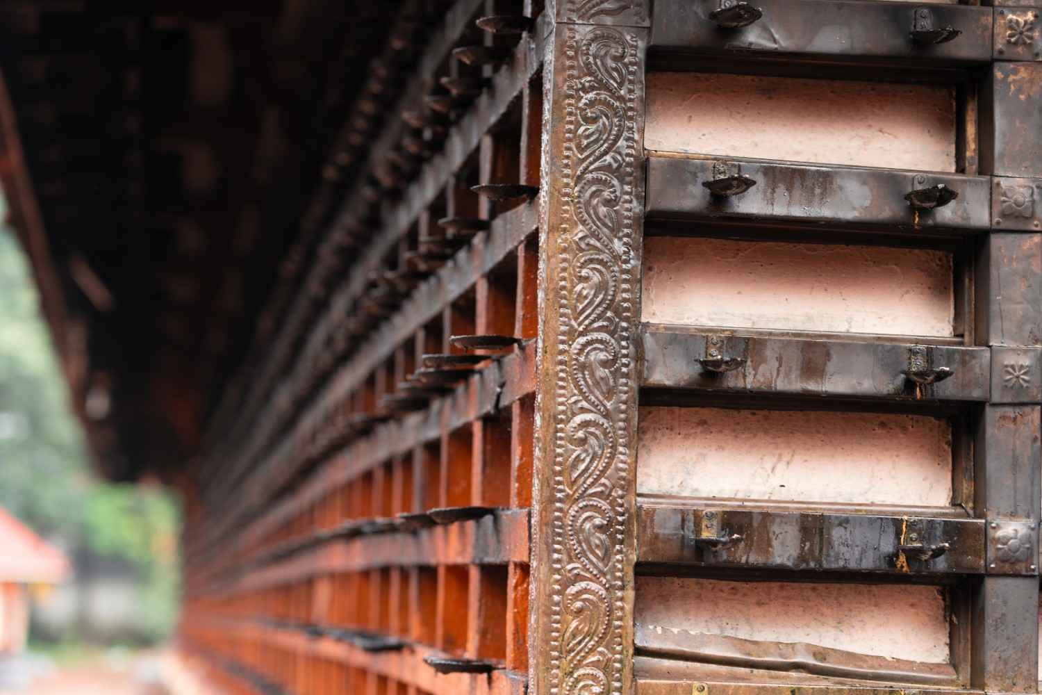 Surrounding Lamps in Thirunakkara Temple