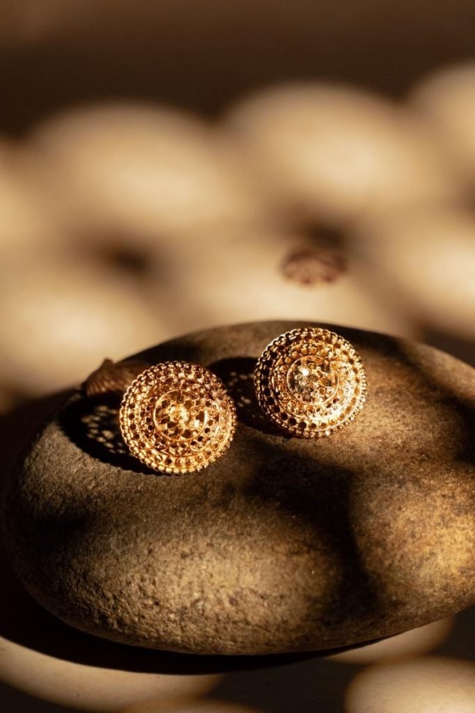 timeless spark earrings on the stone