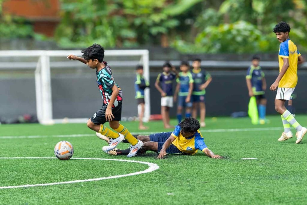 player tackling the opponent from behind