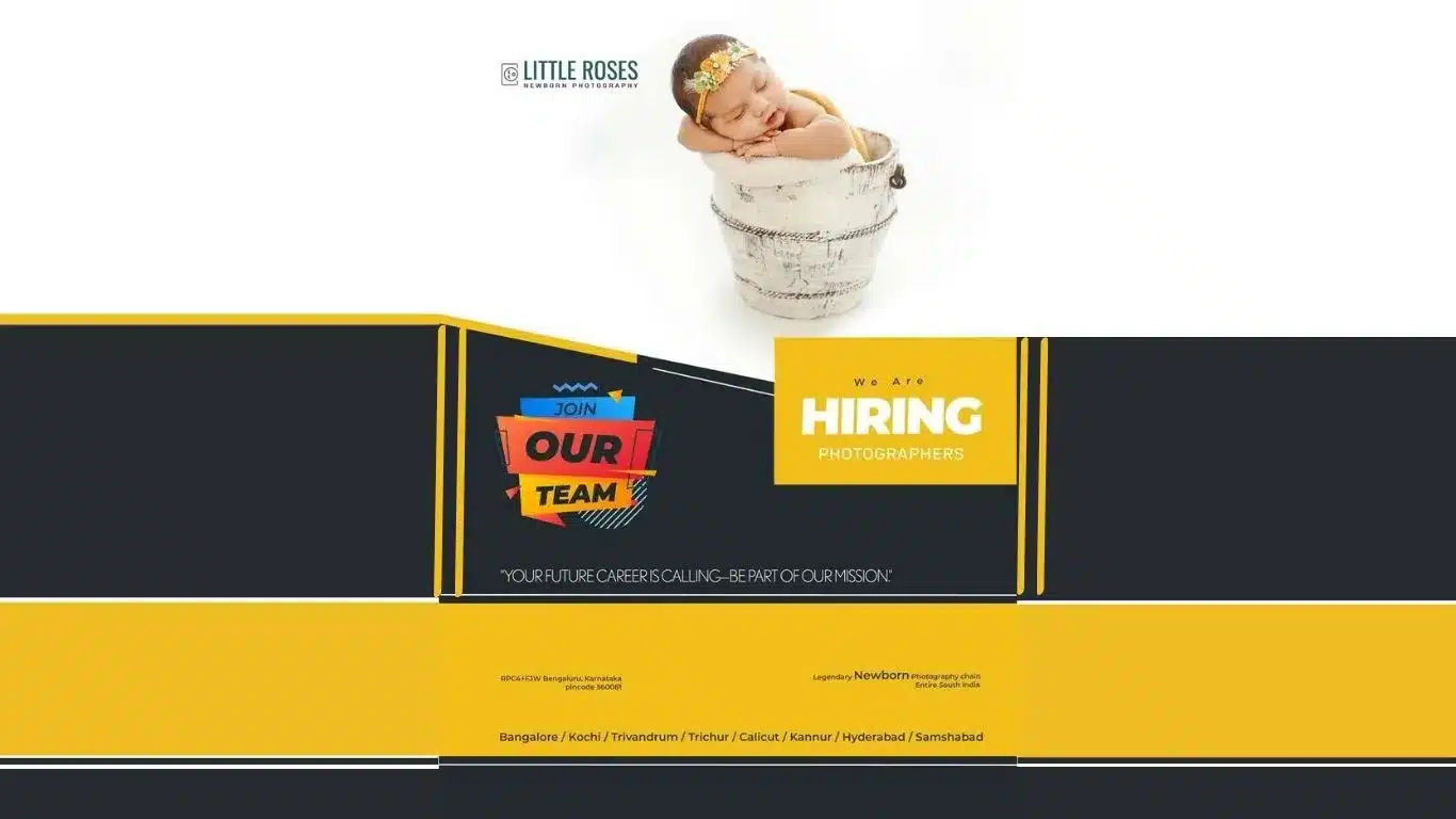 Little Roses Newborn Photography – We Are Hiring Photographers Poster